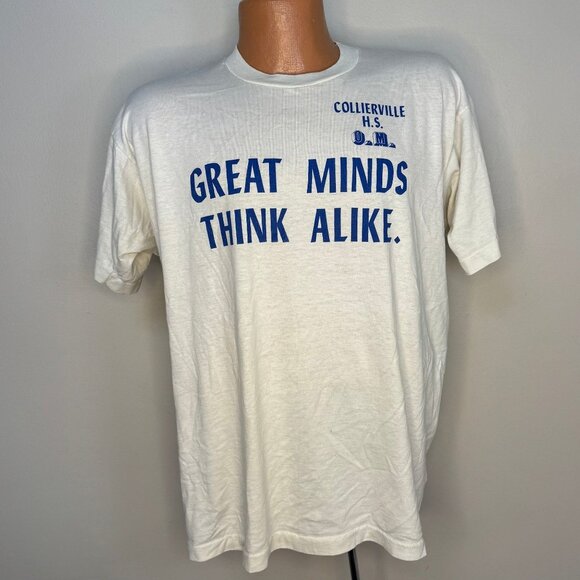 Vintage 1980s/90s Great Minds Think Alike OM T-Shirt, Odyssey of the Mind, Large - Picture 1 of 3